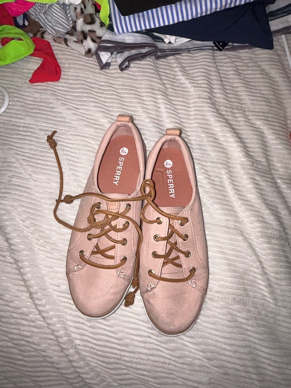 Sperry Blush Pink Lace-Up Women’s Sneakers